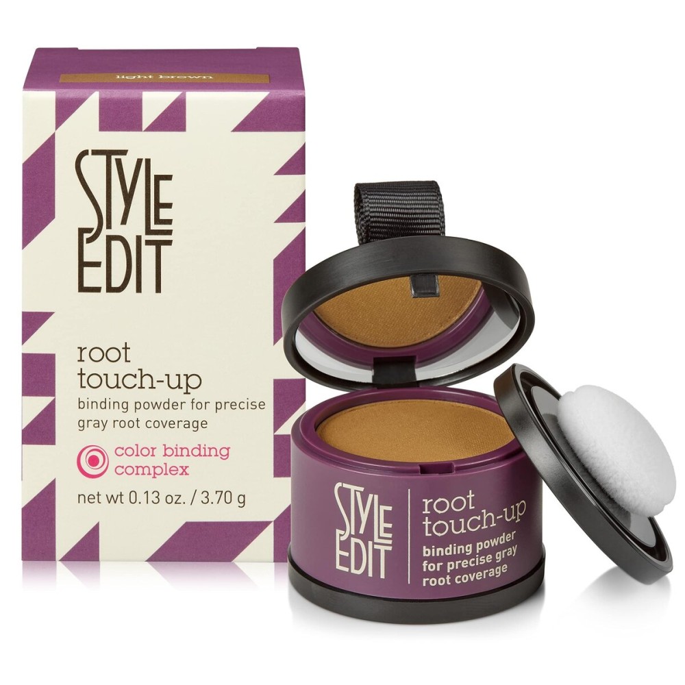 Style Edit Root Touch Up Powder for Light Brown Hair | Cover Up Hair Color for Grays and Roots Coverage | Mineral Infused Binding Hairline Powder Style Edit Root Touch Up Powder for Light Brown Hair | Cover Up Hair Color for Grays and Roots Coverage | Mineral Infused Binding Hairline Powder