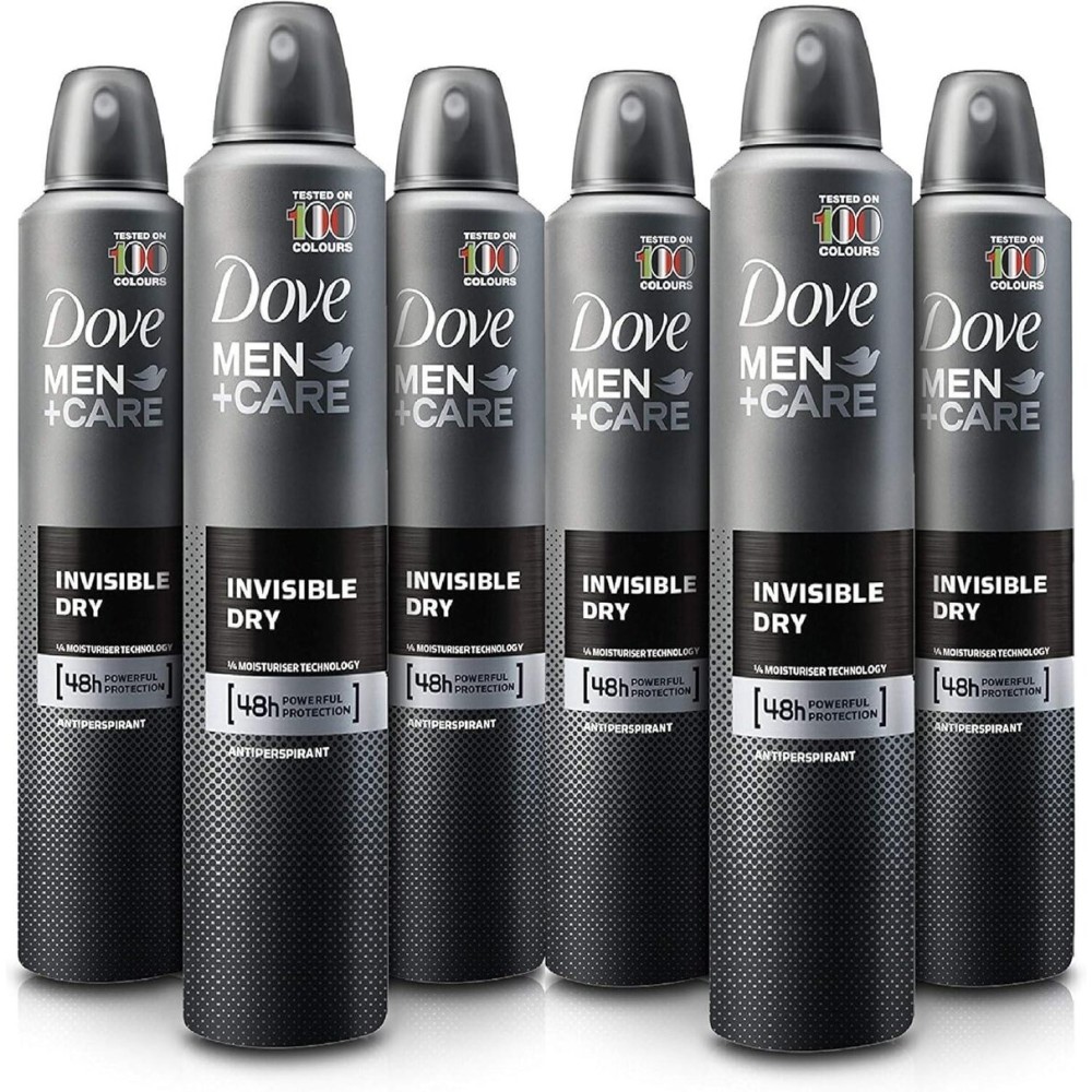 6 Cans of Dove Men+Care Invisible Dry 150ml Anti-Perspirant Anti-Transpirant Spray