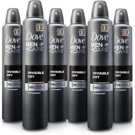 6 Cans of Dove Men+Care Invisible Dry 150ml Anti-Perspirant Anti-Transpirant Spray