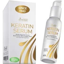 VITAMINS hair cosmetics Keratin Protein Hair Serum - Anti Frizz Control Hair Oil Repair Treatment - Gloss Shine & Heat Protectant for Frizzy Dry Damaged Locks VITAMINS hair cosmetics Keratin Protein Hair Serum - Anti Frizz Control Hair Oil Repair Treatment - Gloss Shine & Heat Protectant for Frizzy Dry Damaged Locks
