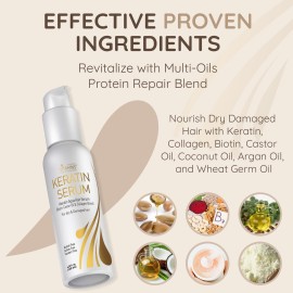 VITAMINS hair cosmetics Keratin Protein Hair Serum - Anti Frizz Control Hair Oil Repair Treatment - Gloss Shine & Heat Protectant for Frizzy Dry Damaged Locks VITAMINS hair cosmetics Keratin Protein Hair Serum - Anti Frizz Control Hair Oil Repair Treatment - Gloss Shine & Heat Protectant for Frizzy Dry Damaged Locks