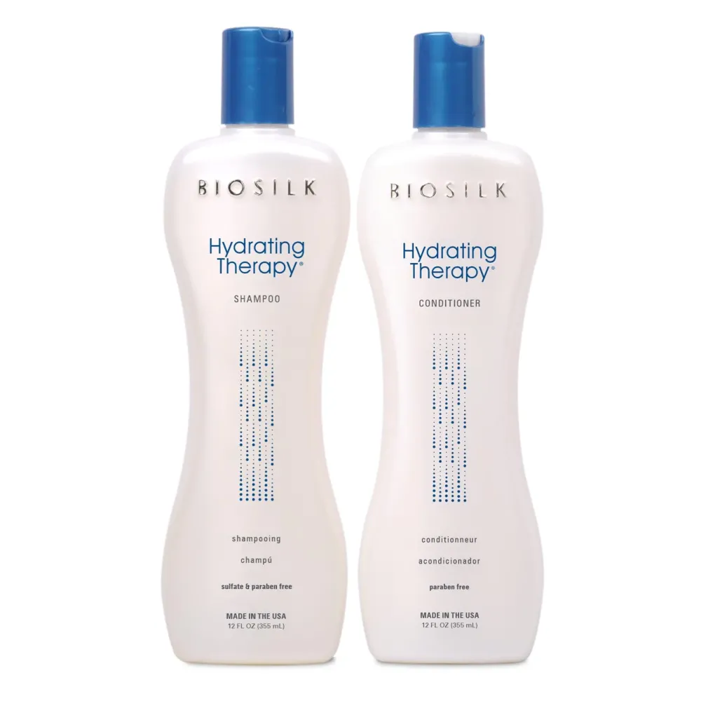BioSilk Hydrating Therapy Shampoo & Conditioner, Replenishes Hair Moisture & Coarse Hair, Sulfate, Paraben, & Cruelty-Free, 12 Oz (2 Count) BioSilk Hydrating Therapy Shampoo & Conditioner, Replenishes Hair Moisture & Coarse Hair, Sulfate, Paraben, & Cruelty-Free, 12 Oz (2 Count)