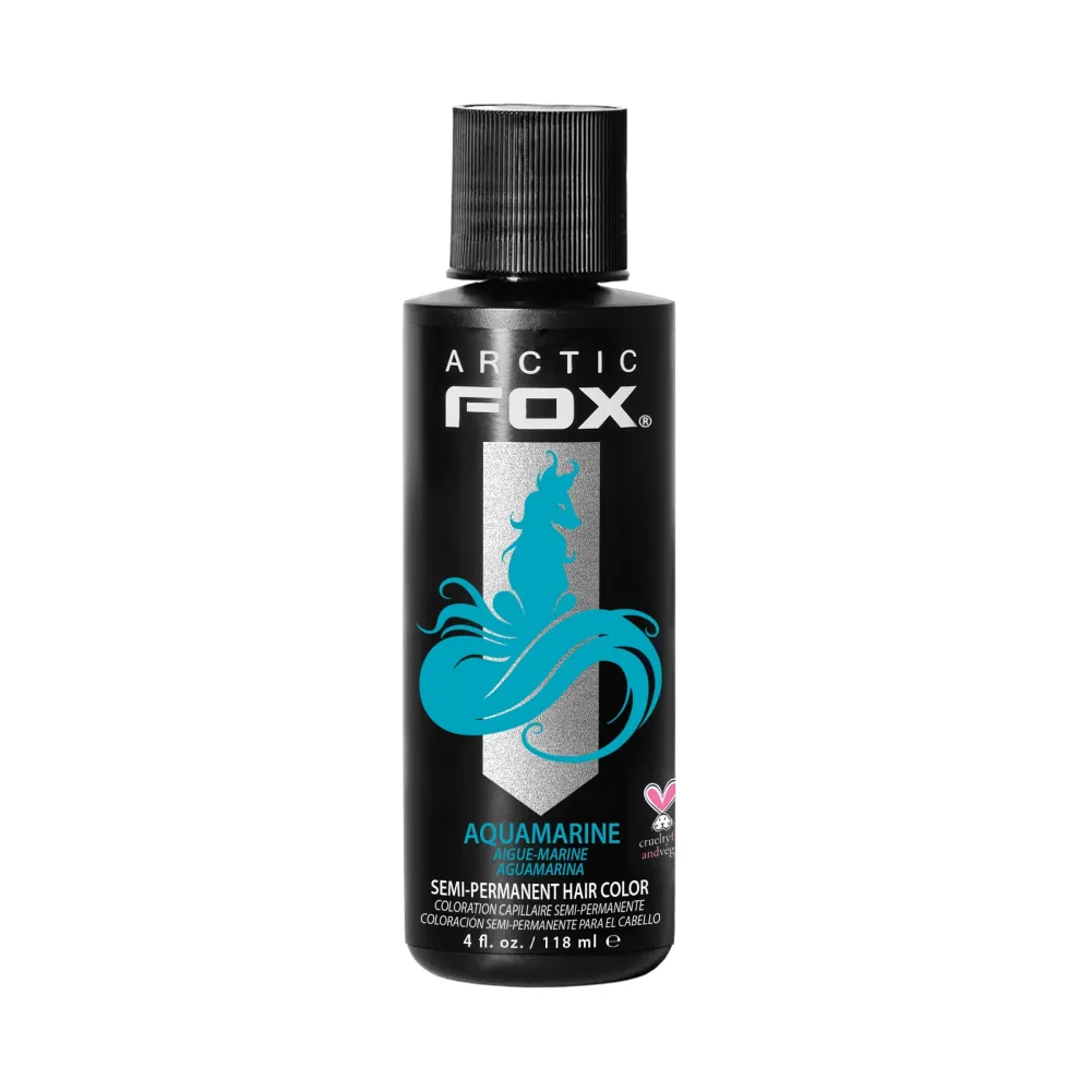 ARCTIC FOX Vegan and Cruelty-Free Semi-Permanent Hair Color Dye (4 Fl Oz, AQUAMARINE) ARCTIC FOX Vegan and Cruelty-Free Semi-Permanent Hair Color Dye (4 Fl Oz, AQUAMARINE)