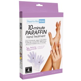 Paraffin Wax Works 10-Minute Paraffin Hand Treatment, Relaxing Lavender, Spa and Home Treatment Gloves, One-Pair Paraffin Wax Works 10-Minute Paraffin Hand Treatment, Relaxing Lavender, Spa and Home Treatment Gloves, One-Pair