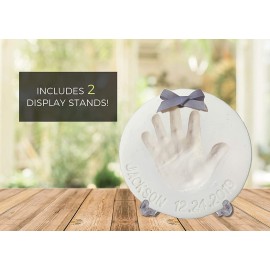 Baby Handprint Footprint Keepsake Ornament Kit (Makes 2) - Bonus Stencil for Personalized Christmas, Newborn, New Mom & Shower Gifts. 2 Easels! Non-Toxic Clay, Air-Dries Light & Soft, Won\'t Crack. Baby Handprint Footprint Keepsake Ornament Kit (Makes 2) - Bonus Stencil for Personalized Christmas, Newborn, New Mom & Shower Gifts. 2 Easels! Non-Toxic Clay, Air-Dries Light & Soft, Won\'t Crack.
