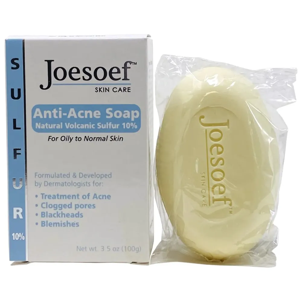 JOESOEF SKIN CARE Sulfur Soap for Acne Pharmaceutical Grade Dermatologists Approved for Acne Rosacea 100G JOESOEF SKIN CARE Sulfur Soap for Acne Pharmaceutical Grade Dermatologists Approved for Acne Rosacea 100G