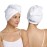 Turbie Twist 2-Pack Microfiber Hair Towel for Beauty, Travel, Gifting - Hair Wrap Turban for Straight, Wavy & Curly Hair - Premium Hair Care - White & White