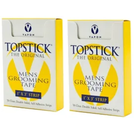 Vapon Topstick 1 X 3 - 50 Strips in each box (2 boxes) Hypo-Allergenic All Purpose Clear Double Tape