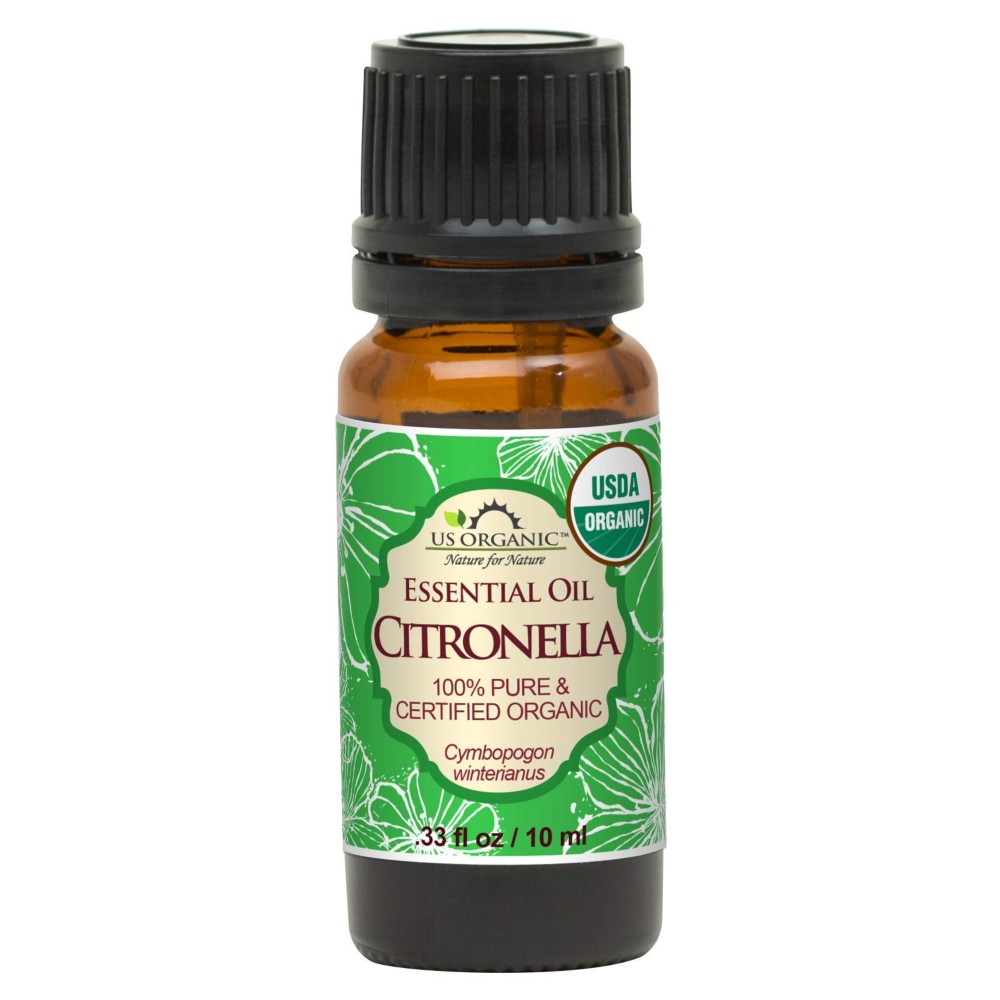 US Organic Citronella Essential Oil, Certified Organic, Pure & Natural, Improved caps and droppers. Used for Skin Care, DIY Projects Like Candle Making and Much More (10 ml.33 fl oz) US Organic Citronella Essential Oil, Certified Organic, Pure & Natural, Improved caps and droppers. Used for Skin Care, DIY Projects Like Candle Making and Much More (10 ml.33 fl oz)