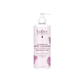 Babo Botanicals Smoothing Berry 2-in-1 Shampoo & Wash - Detangling & Nourishing - Eliminates Frizz & Prevents Static - Evening Primrose Oil - For all ages - Light Berry Fragrance- Vegan