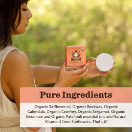 Moon Valley Organics Herbal Lotion Bar in Bergamot Geranium, Moon Melt Bar, Calendula and Comfrey, Beeswax, Heal and Restore Chapped Skin, Soothing Moon Valley Organics Herbal Lotion Bar in Bergamot Geranium, Moon Melt Bar, Calendula and Comfrey, Beeswax, Heal and Restore Chapped Skin, Soothing