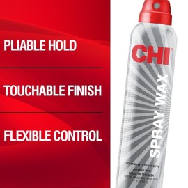 CHI Spray Wax, Hair Spray For Creating Textured Looks That Last, Leaves A Touchable Finish, Sulfate, Paraben & Cruelty-Free, 7 Oz CHI Spray Wax, Hair Spray For Creating Textured Looks That Last, Leaves A Touchable Finish, Sulfate, Paraben & Cruelty-Free, 7 Oz