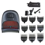 Remington Shortcut Pro Self-Haircut Trimmer Kit, Waterproof Cordless Electric Razor for Head, Beard, and Body, Curved Blades and 9 Trimmer Lengths, Head Shaver, 5-Minute Quick-Charge, 14-Piece Set