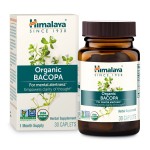 Himalaya Organic Bacopa - Bacopa Monnieri Herbal Brain Supplements for Memory and Focus Support - USDA Organic, Vegan, Non-GMO, Gluten Free, 750 mg, 30 Caplets