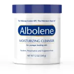 Albolene Face Moisturizer and Makeup Remover, Facial Cleanser and Cleansing Balm, Beta Carotene Fragrance Free Cream, 12 oz