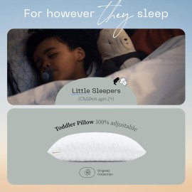 Coop Home Goods Original Toddler Adjustable Pillow, Soft, Breathable, Washable Mini Bed Pillow for Kids with Premium Memory Foam and Zippered Cover, CertiPUR-US/GREENGUARD Gold Coop Home Goods Original Toddler Adjustable Pillow, Soft, Breathable, Washable Mini Bed Pillow for Kids with Premium Memory Foam and Zippered Cover, CertiPUR-US/GREENGUARD Gold