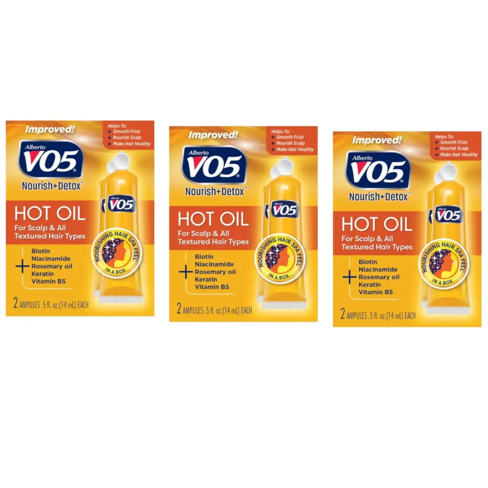 Vo5 Hot Oil Therapy Treatment 2 Count 0.5 Ounce (14ml) (3 Pack) Vo5 Hot Oil Therapy Treatment 2 Count 0.5 Ounce (14ml) (3 Pack)