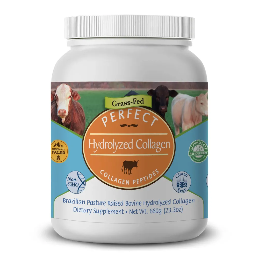Perfect Supplements - Unflavored Hydrolyzed Collagen Powder for Men and Women - Collagen Peptides - Mix in Hot Cold Liquids, Grass Fed, Easy Absorption, 660 Grams Perfect Supplements - Unflavored Hydrolyzed Collagen Powder for Men and Women - Collagen Peptides - Mix in Hot Cold Liquids, Grass Fed, Easy Absorption, 660 Grams