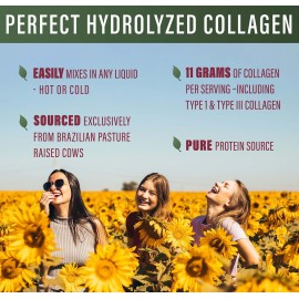 Perfect Supplements - Unflavored Hydrolyzed Collagen Powder for Men and Women - Collagen Peptides - Mix in Hot Cold Liquids, Grass Fed, Easy Absorption, 660 Grams Perfect Supplements - Unflavored Hydrolyzed Collagen Powder for Men and Women - Collagen Peptides - Mix in Hot Cold Liquids, Grass Fed, Easy Absorption, 660 Grams