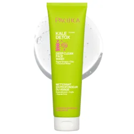 Pacifica Kale Detox Face Wash for Oily & Acne-Prone Skin, Deep Cleansing Facial Cleanser & Makeup Remover with Super Greens Kale, Seaweed & Clay, 5 fl oz -Clean Beauty, Vegan & Cruelty-Free
