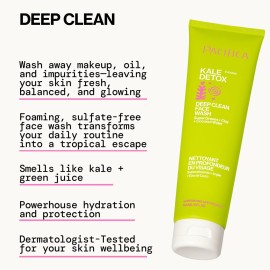 Pacifica Kale Detox Face Wash for Oily & Acne-Prone Skin, Deep Cleansing Facial Cleanser & Makeup Remover with Super Greens Kale, Seaweed & Clay, 5 fl oz -Clean Beauty, Vegan & Cruelty-Free Pacifica Kale Detox Face Wash for Oily & Acne-Prone Skin, Deep Cleansing Facial Cleanser & Makeup Remover with Super Greens Kale, Seaweed & Clay, 5 fl oz -Clean Beauty, Vegan & Cruelty-Free