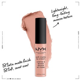NYX PROFESSIONAL MAKEUP Soft Matte Lip Cream, Lightweight Liquid Lipstick - Cairo (Matte Pure Nude) NYX PROFESSIONAL MAKEUP Soft Matte Lip Cream, Lightweight Liquid Lipstick - Cairo (Matte Pure Nude)