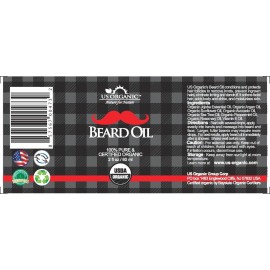 US Organic Beard Oil, 100% Pure, USDA Certified, Softens, shine, moisturizes, Amber Glass Bottle with Eye Dropper, 2 Ounce US Organic Beard Oil, 100% Pure, USDA Certified, Softens, shine, moisturizes, Amber Glass Bottle with Eye Dropper, 2 Ounce