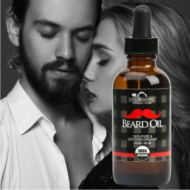 US Organic Beard Oil, 100% Pure, USDA Certified, Softens, shine, moisturizes, Amber Glass Bottle with Eye Dropper, 2 Ounce US Organic Beard Oil, 100% Pure, USDA Certified, Softens, shine, moisturizes, Amber Glass Bottle with Eye Dropper, 2 Ounce