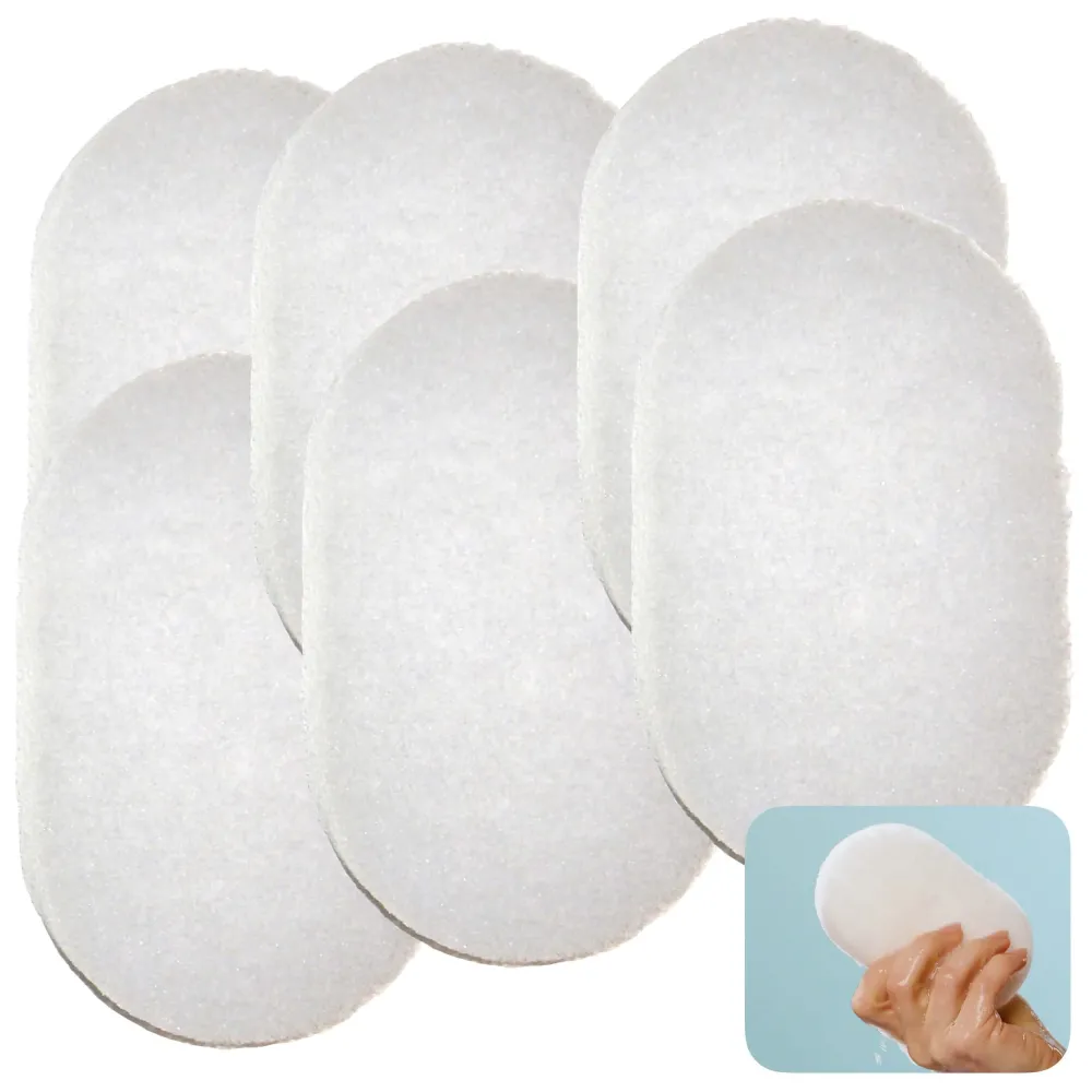 HartFelt Bath Sponges for Shower | Oval Body Wash Scrubber for Exfoliating Skin | Clean and Refresh Body, Back & Arms | Chemical-Free Body Sponge | Made in USA - Pack of 6 HartFelt Bath Sponges for Shower | Oval Body Wash Scrubber for Exfoliating Skin | Clean and Refresh Body, Back & Arms | Chemical-Free Body Sponge | Made in USA - Pack of 6