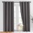 NICETOWN Gray Blackout Curtains for Bedroom 84 inches Long - Thermal Drapes Grommet Room Darkening Curtains Noise Reducing Window Treatments for Living Room (2 Panels, W52 x L84, Grey)