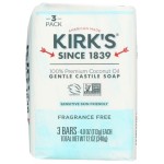 Kirks Soap Bar 3pk Frag Free