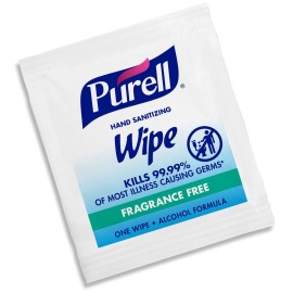 Purell Premoistened Sanitizing Hand Wipes,Fragrance Free, 100/Box Purell Premoistened Sanitizing Hand Wipes,Fragrance Free, 100/Box