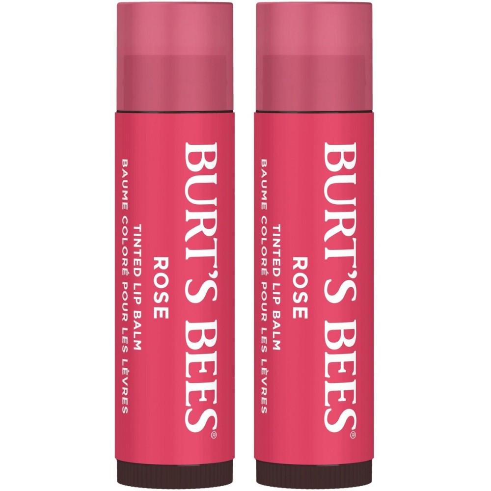 Burt\'s Bees Lip Tint Balm with Long Lasting 2 in 1 Duo Tinted Balm Formula, Color Infused with Deeply Hydrating Shea Butter for a Natural Looking Buildable Finish, Petal Rose (2-Pack) Burt\'s Bees Lip Tint Balm with Long Lasting 2 in 1 Duo Tinted Balm Formula, Color Infused with Deeply Hydrating Shea Butter for a Natural Looking Buildable Finish, Petal Rose (2-Pack)