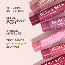 Burt\'s Bees Lip Tint Balm with Long Lasting 2 in 1 Duo Tinted Balm Formula, Color Infused with Deeply Hydrating Shea Butter for a Natural Looking Buildable Finish, Petal Rose (2-Pack) Burt\'s Bees Lip Tint Balm with Long Lasting 2 in 1 Duo Tinted Balm Formula, Color Infused with Deeply Hydrating Shea Butter for a Natural Looking Buildable Finish, Petal Rose (2-Pack)