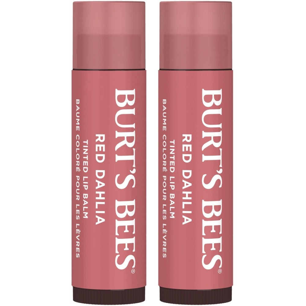 Burt\'s Bees Lip Tint Balm with Long Lasting 2 in 1 Duo Tinted Balm Formula, Color Infused with Deeply Hydrating Shea Butter for a Natural Looking Buildable Finish, Fiery Red Dahlia (2-Pack) Burt\'s Bees Lip Tint Balm with Long Lasting 2 in 1 Duo Tinted Balm Formula, Color Infused with Deeply Hydrating Shea Butter for a Natural Looking Buildable Finish, Fiery Red Dahlia (2-Pack)