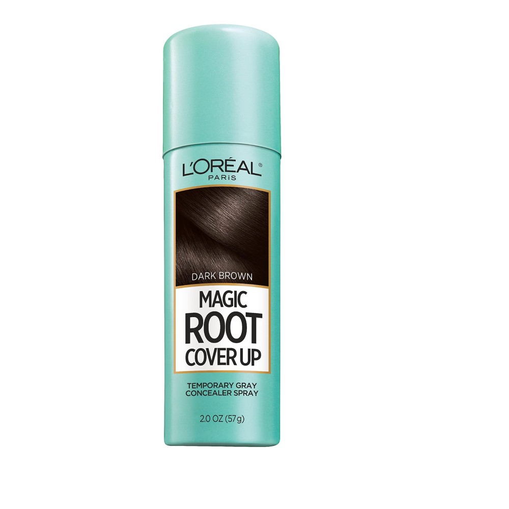 L\'Oreal Paris Root Cover Up Temporary Gray Concealer Spray, Hair Color Spray with Filling & Thickening Coverage, Dark Brown, Packaging May Vary L\'Oreal Paris Root Cover Up Temporary Gray Concealer Spray, Hair Color Spray with Filling & Thickening Coverage, Dark Brown, Packaging May Vary