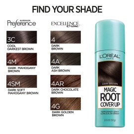 L\'Oreal Paris Root Cover Up Temporary Gray Concealer Spray, Hair Color Spray with Filling & Thickening Coverage, Dark Brown, Packaging May Vary L\'Oreal Paris Root Cover Up Temporary Gray Concealer Spray, Hair Color Spray with Filling & Thickening Coverage, Dark Brown, Packaging May Vary