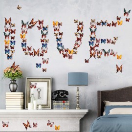 24pcs 3D Vivid Special Man-Made Lively Butterfly Art DIY Decor Wall Stickers Decals Nursery Decoration, Bathroom Dcor, Office Dcor, 3D Wall Art, 3D Crafts for Wall Art Kids Room Bedroom 24pcs 3D Vivid Special Man-Made Lively Butterfly Art DIY Decor Wall Stickers Decals Nursery Decoration, Bathroom Dcor, Office Dcor, 3D Wall Art, 3D Crafts for Wall Art Kids Room Bedroom