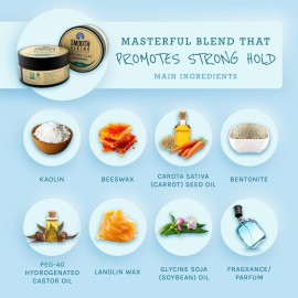 Smooth Viking Hair Clay for Men - Strong Hold, Hair Cream for Men, Clay Pomade for Men, Hair Paste for Men, Hair Styling Clay, Mens Hair Products, Hair Styling Products Matte Finish, Made in USA, 2oz