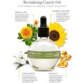 Cuccio Naturale Revitalizing Cuticle Oil - Hydrating Oil For Overnight Cuticle Repair - Remedy Damaged Skin And Thin Nails - Paraben And Cruelty-Free Formula - White Limetta And Aloe Vera - 2.5 Oz Cuccio Naturale Revitalizing Cuticle Oil - Hydrating Oil For Overnight Cuticle Repair - Remedy Damaged Skin And Thin Nails - Paraben And Cruelty-Free Formula - White Limetta And Aloe Vera - 2.5 Oz