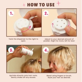 Handmade Heroes Non Aerosol Dry Shampoo Powder 1.8oz 100% Natural & Vegan Volumizing Powder For Dark Hair & Brunette Hair