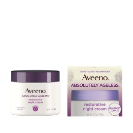 Aveeno Absolutely Ageless Restorative Night Cream Face & Neck Moisturizer with Antioxidant-Rich Blackberry Complex, Vitamin C & E, Hypoallergenic, Non-Greasy & Non-Comedogenic, 1.7 fl. oz Aveeno Absolutely Ageless Restorative Night Cream Face & Neck Moisturizer with Antioxidant-Rich Blackberry Complex, Vitamin C & E, Hypoallergenic, Non-Greasy & Non-Comedogenic, 1.7 fl. oz