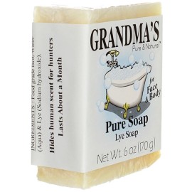 Grandma\'s Pure Lye Soap Bar - 6.0 oz Unscented Face & Body Wash Cleans with No Detergens, Dyes & Fragrances - 60018, pack-of-6 Grandma\'s Pure Lye Soap Bar - 6.0 oz Unscented Face & Body Wash Cleans with No Detergens, Dyes & Fragrances - 60018, pack-of-6