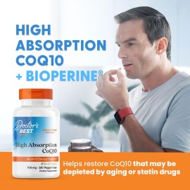 Doctors BEST High Absorption CoQ10, Heart & Energy Support, USP Verified, Naturally Fermented CoQ10, Non-GMO, Gluten Free, Soy Free, Vegan 60 Veggie Caps Doctors BEST High Absorption CoQ10, Heart & Energy Support, USP Verified, Naturally Fermented CoQ10, Non-GMO, Gluten Free, Soy Free, Vegan 60 Veggie Caps