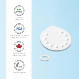 Replacement Parts for Medela Harmony Manual Pump; 4 O-Rings, 2 Membranes by Maymom Replacement Parts for Medela Harmony Manual Pump; 4 O-Rings, 2 Membranes by Maymom