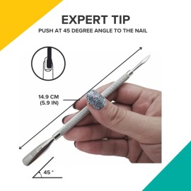 Rui Smiths Pro Cuticle Pusher with 2 Ends - Stainless Steel Manicure Tool - Style 106 Rui Smiths Pro Cuticle Pusher with 2 Ends - Stainless Steel Manicure Tool - Style 106