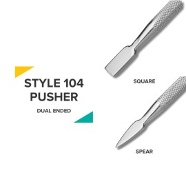 Rui Smiths Pro Cuticle Pusher with 2 Ends - Stainless Steel Manicure Tool - Style 104 Rui Smiths Pro Cuticle Pusher with 2 Ends - Stainless Steel Manicure Tool - Style 104
