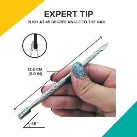 Rui Smiths Pro Cuticle Pusher with 2 Ends - Stainless Steel Manicure Tool - Style 104 Rui Smiths Pro Cuticle Pusher with 2 Ends - Stainless Steel Manicure Tool - Style 104