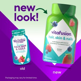 Vitafusion Gorgeous Hair, Skin Nails Multivitamin Gummy Vitamins, plus Biotin and Antioxidant vitamins CE, Raspberry Flavor, 100ct (33 day supply), from Americas Number One Gummy Vitamin Brand Vitafusion Gorgeous Hair, Skin Nails Multivitamin Gummy Vitamins, plus Biotin and Antioxidant vitamins CE, Raspberry Flavor, 100ct (33 day supply), from Americas Number One Gummy Vitamin Brand