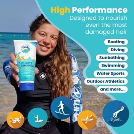 Leave-In Hair Conditioner Detangles & Replenish Hair Moisture Natural Reef Safe Formula - Sulfate and Paraben Free with UV Protection by Stream2Sea Leave-In Hair Conditioner Detangles & Replenish Hair Moisture Natural Reef Safe Formula - Sulfate and Paraben Free with UV Protection by Stream2Sea